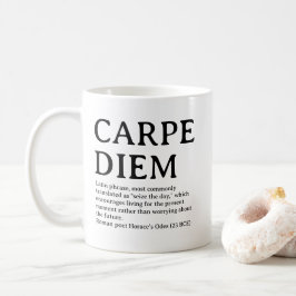 Carpe Diem latin quote Koffiemok