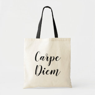 Carpe Diem lettre à main typographie sac fourre-to