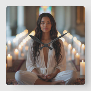 CARPE DIEM - Meditatie - Yoga Vierkante Klok