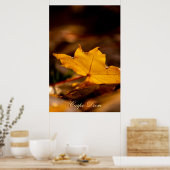  Carpe Diem met kleurrijk blad Poster (Keuken)