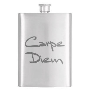 CARPE DIEM Moderne Cool Text Heupfles