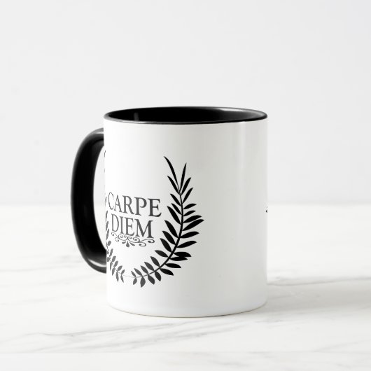 Carpe diem mok (Voorkant links)