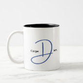 Carpe Diem Mug à café à deux tons (Gauche)