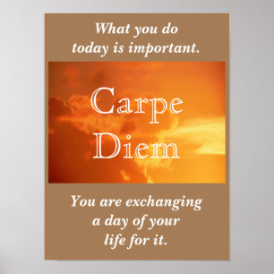 Carpe Diem - Neem de dag in beslag - kunstdruk Poster