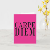 Carpe Diem neemt de Dag Latijnse Geluk van het Cit Kaart (Gele Bloem)
