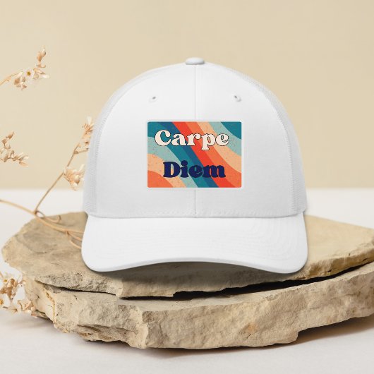Carpe Diem Positieve Retro Trucker Hoed Trucker Pet
