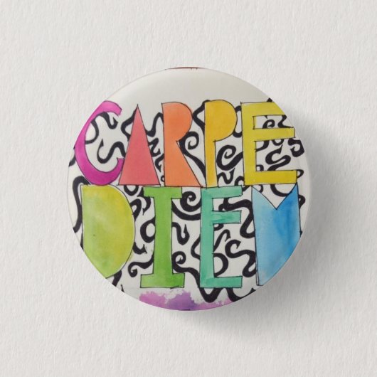 Carpe Diem Ronde Button 3,2 Cm (Voorkant)