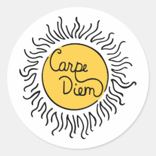 Carpe Diem Ronde Sticker