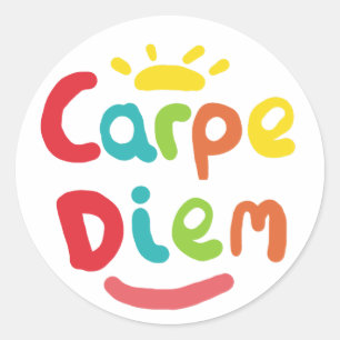 Carpe Diem Ronde Sticker