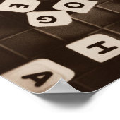 Carpe Diem Scramble Letter Tegels Poster (Hoek)