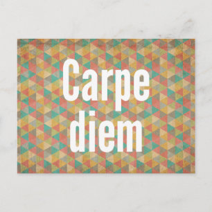 Carpe diem, Seize the day, Colorful Pattern Briefkaart