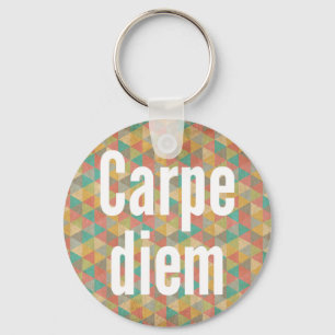 Carpe diem, Seize the day, Colorful Pattern Sleutelhanger