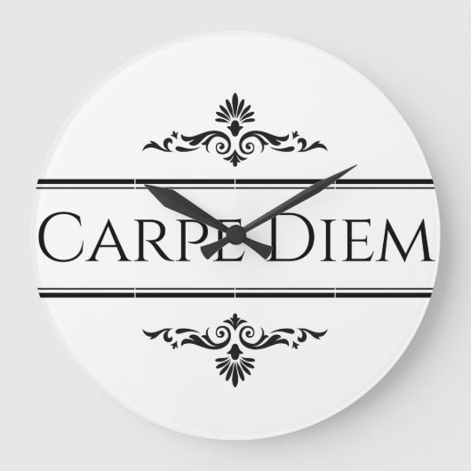 Carpe Diem Seize the Day Grote Klok (Voorkant)