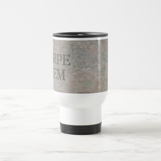 Carpe Diem Stone blanc voyage mug (Centre)