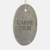 Carpe Diem Stone ornement céramique ovale (Droite)
