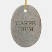 Carpe Diem Stone ornement céramique ovale (Devant)