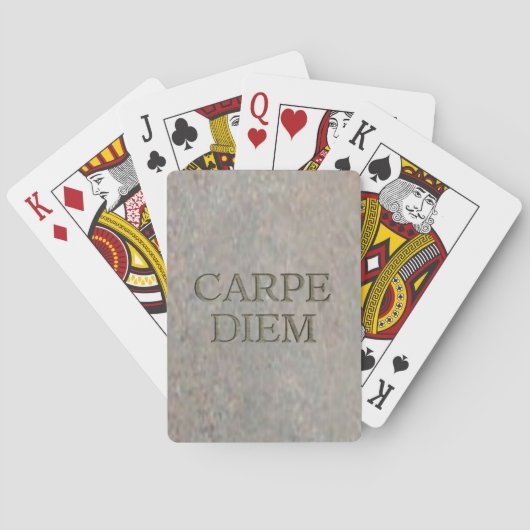 Carpe Diem Stone Poker speelkaarten (Achterkant)