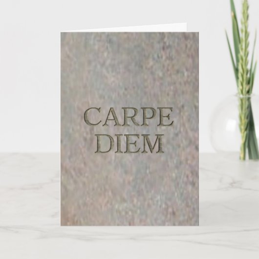 Carpe Diem Stone wenskaart Kaart (Voorkant)