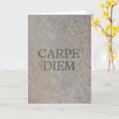 Carpe Diem Stone wenskaart Kaart (Gele Bloem)