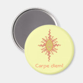 Carpe diem. Sunburst Magnet Magneet (Voorkant / Achterkant)