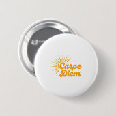 Carpe Diem Sunrise Premium Ronde Button 5,7 Cm (Voorkant /achterkant)