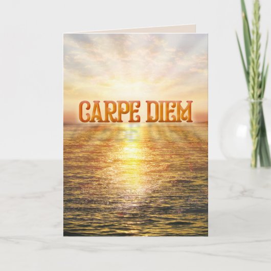 Carpe Diem Wenskaart Feestdagen Kaart (Voorkant)