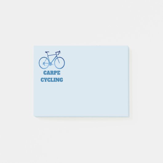 Carpe faisant un cycle, notes de post-it de (Devant)
