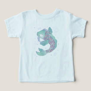 Carpe Koi Pastel Art Populaire Fantaisiste Sous-