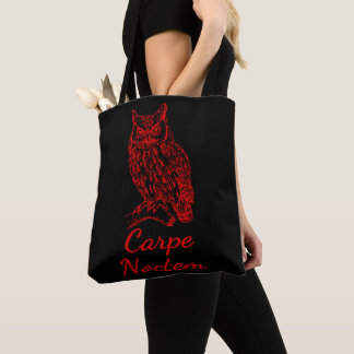 Carpe Noctem Owl Graphic Draagtas
