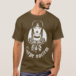 Carpe Noctem Pagan Atheïst Magic Goddess Gothic Wi T-shirt