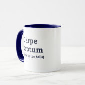 Carpe Scrotum Mok (Voorkant links)