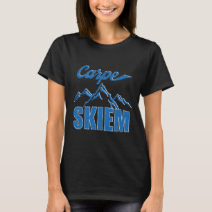 Carpe Skiem Shirt Funny Winterskiën Snowboarden