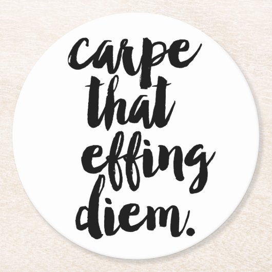 Carpe That Effing Diem Quote Onderzetters (Voorkant)