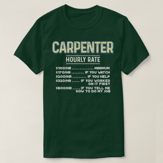 Carpenter (40) t-shirt (Design voorkant)