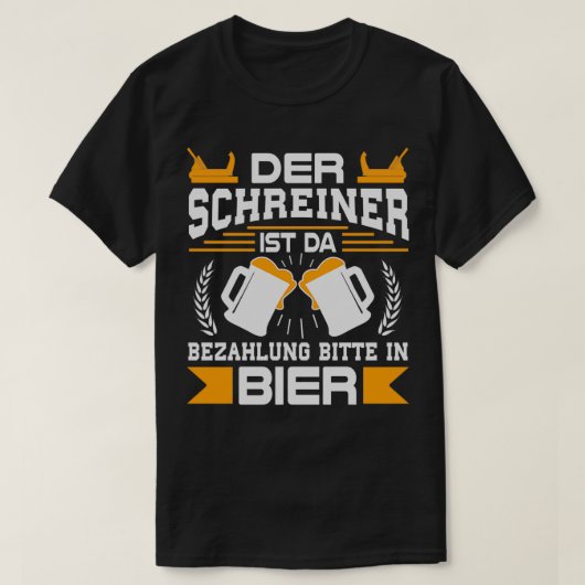 Carpenter Betaling in bier Classic TShirt (Design voorkant)