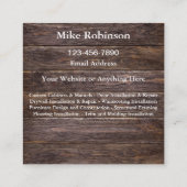 Carpenter Bold Cartes de visite modernes (Dos)