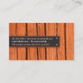Carpenter Business Card Template Visitekaartje (Achterkant)