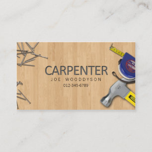 Carpenter Carte de visite Marmer Mesurer les ongle