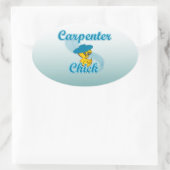 Carpenter Chick #3 Ovale Sticker (Tas)