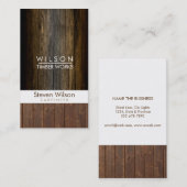 Carpenter Construction Woodwork Wood Builder Visitekaartje (Voorkant / Achterkant)