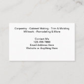 Carpenter Et Retirer Les Cartes de visite (Dos)