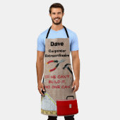 Carpenter Extraordinaire Tools Monogramed Schort (Gedragen)