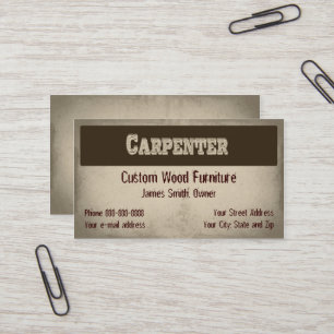 Carpenter Furniture Builder Visitekaartje