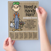 Carpenter Handyman Plumber Painter verdient geld Flyer (Hand)