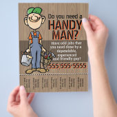 Carpenter Handyman Plumber Painter verdient geld Flyer (Hand)