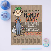 Carpenter Handyman Plumber Painter verdient geld Flyer (Enkel)