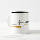 Carpenter Handyman Tweekleurige Koffiemok (Voorkant links)