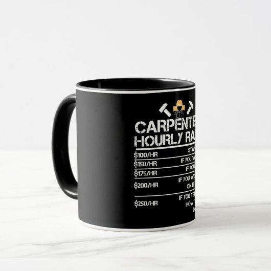 Carpenter Hourly Rate Mok (Voorkant links)
