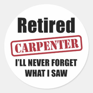 Carpenter in ruste ronde sticker