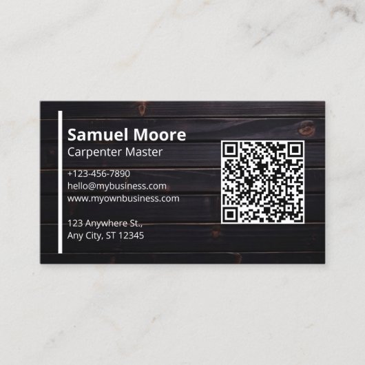 Carpenter QR-code Visitekaartje (Voorkant)